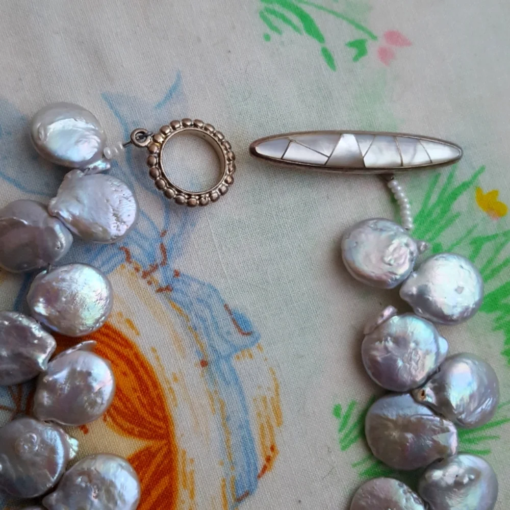 KC Sterling Baroque Y Pearl Necklace Y